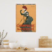 Champagne De Rochegre  Drink en kunst Poster (Keuken)
