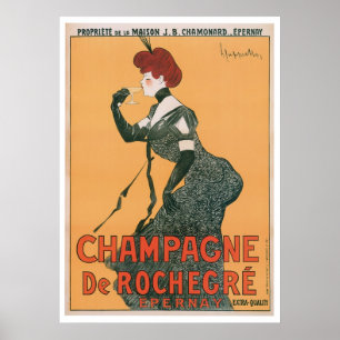 Champagne De Rochegre Drink en kunst Poster
