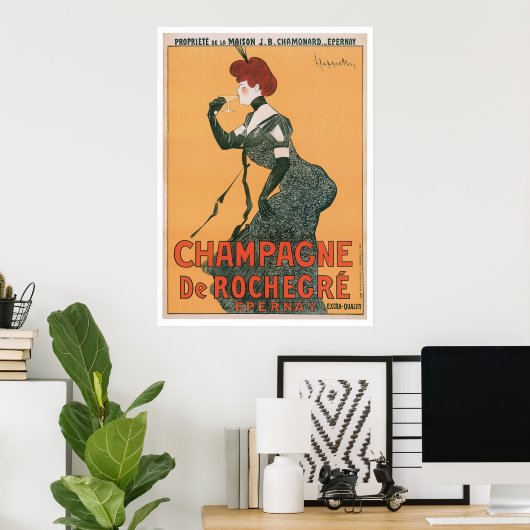 Champagne De Rochegre  Drink en kunst Poster (Thuiskantoor)