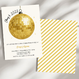 Champagne Disco Bal 2026 Oud en Nieuw Kaart