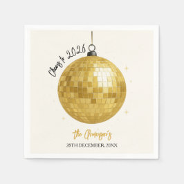 Champagne Disco Bal 2026 Oud en Nieuw Servet