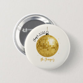 Champagne Disco Bal 2026 Oudejaarsavond Ronde Button 5,7 Cm