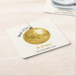 Champagne Disco Ball 2026 New Year Eve Kartonnen Onderzetters