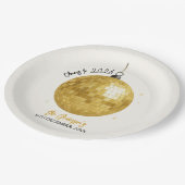 Champagne Disco Ball 2026 New Year Eve Papieren Bordje (Gekanteld)