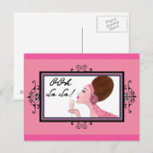 Champagne Diva Briefkaart (Voorkant / Achterkant)