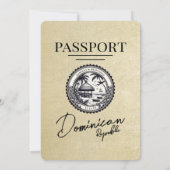 Champagne Dominicaanse Republiek Paspoort Huwelijk Kaart (Achterkant)