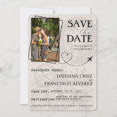 Champagne Dominicaanse Republiek Paspoort Save The Date (Achterkant)