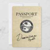 Champagne Dominicaanse Republiek Paspoort Save The Date (Voorkant)