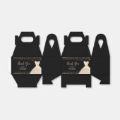 Champagne Dress Faux Glitter Sweet 16 Birthday Bedankdoosjes (Uitgevouwen)