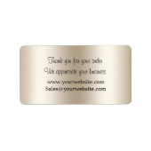 Champagne Dripping Glitter Bedankt Business Etiket (Voorkant)