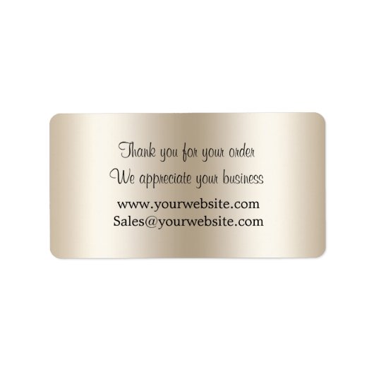 Champagne Dripping Glitter Bedankt Business Etiket (Voorkant)