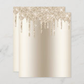 Champagne Dripping Glitter Drift Trendy Glam Paper (Voorkant / Achterkant)