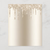 Champagne Dripping Glitter Drift Trendy Glam Paper (Achterkant)