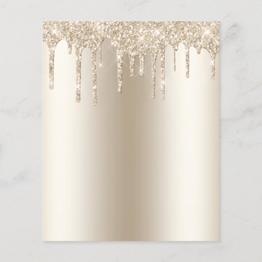 Champagne Dripping Glitter Drift Trendy Glam Paper (Achterkant)