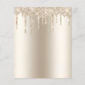 Champagne Dripping Glitter Drift Trendy Glam Paper (Voorkant)