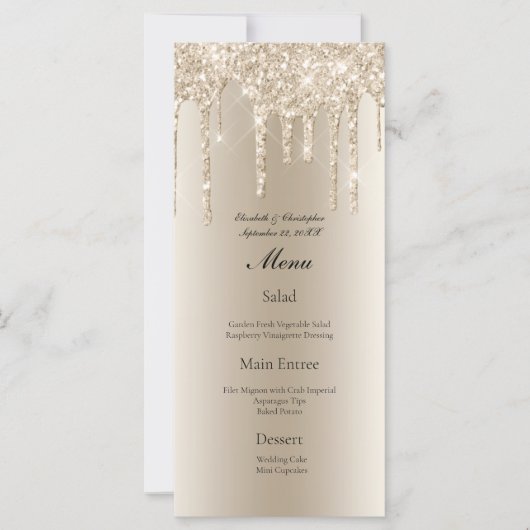 Champagne Dripping Glitter Glam Bling Bruiloft Men (Voorkant)