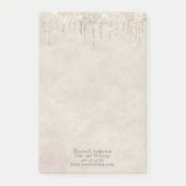 Champagne Dripping Glitter Trendy Glam Stylish Post-it® Notes (Voorkant)