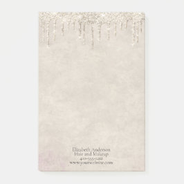 Champagne Dripping Glitter Trendy Glam Stylish Post-it® Notes