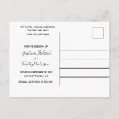 Champagne Dripping Glitter Trendy Glam Wedding Aankondigingskaart (Achterkant)