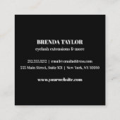 Champagne Dripps Eyelash browbar professional Vierkante Visitekaartje (Achterkant)