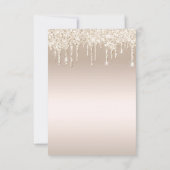 Champagne Driving Glitter Business Bedankkaart (Achterkant)