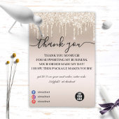 Champagne Driving Glitter Business Bedankkaart