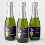 Champagne Druiven Verlovingsaankondiging Sparkling Wijnetiket (Flessen)