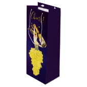 Champagne Druiven Wijn Cadeautas (Voorkant Gekanteld)