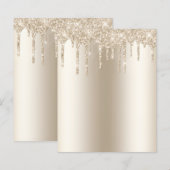 Champagne druppelende glitterdruppels trendy glamo (Voorkant / Achterkant)