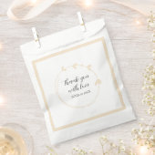 Champagne Eenvoudig hart krans bruiloft Bedankzakje (Geknipt)