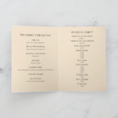 Champagne Eenvoudige Gestileerde Trouwdag Programma (Binnen)