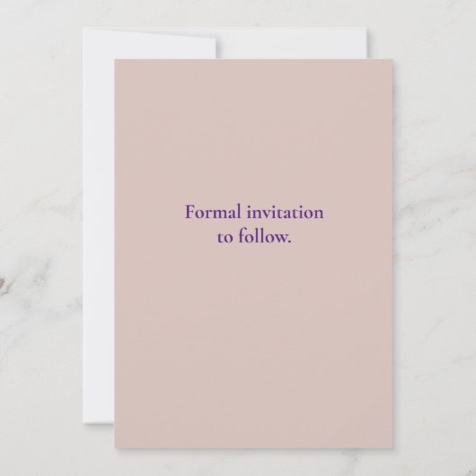 Champagne Eenvoudige Trouwringen Save The Date (Achterkant)