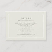 Champagne  Elegance bruiloft details Informatiekaartje (Voorkant)