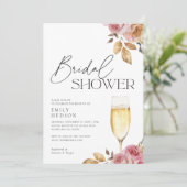 Champagne Elegant Bridal Shower Kaart (Staand voorkant)