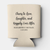 Champagne Elegant Wedding Cheers to Love Blikjeskoeler (Achterkant)