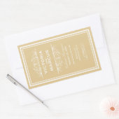 Champagne Elegante Bruiloft Monogram Wijnfles Rechthoekige Sticker (Envelop)