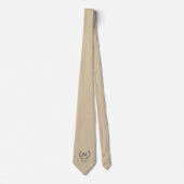 Champagne Elegante Lauwerier Bruidegom Bruiloft Mo Stropdas (Voorkant)