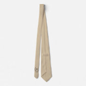 Champagne Elegante Lauwerier Bruidegom Bruiloft Mo Stropdas (Achterkant)
