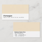 Champagne | Elegantie in een glas Visitekaartje (Voorkant / Achterkant)