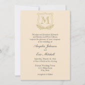 Champagne en Antiek gouden bruiloft Kaart (Voorkant)