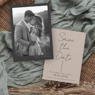 Champagne en Black Wedding Save The Date