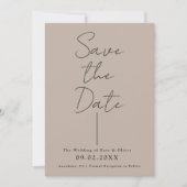 Champagne en Black Wedding Save The Date (Voorkant)