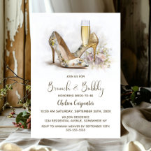 Champagne en bloemenschoenen Brunch en bubbels