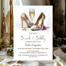 Champagne en bloemenschoenen Brunch en bubbels
