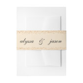 Champagne en Brons Confetti Bursts Bruiloft Uitnodigingen Wikkel (Voorkant Voorbeeld)