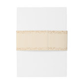 Champagne en Brons Confetti Bursts Bruiloft Uitnodigingen Wikkel (Achterkant Voorbeeld)