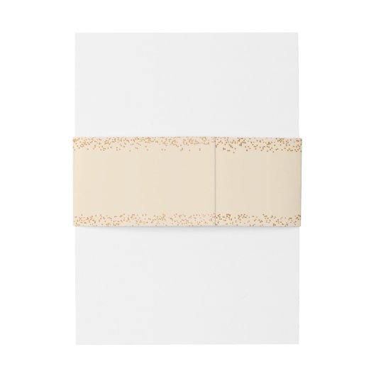 Champagne en Brons Confetti Bursts Bruiloft Uitnodigingen Wikkel (Achterkant Voorbeeld)