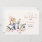 Champagne en cake kaart (Voorkant)