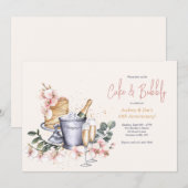 Champagne en cake kaart (Voorkant / Achterkant)