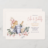 Champagne en cake kaart (Voorkant / Achterkant)